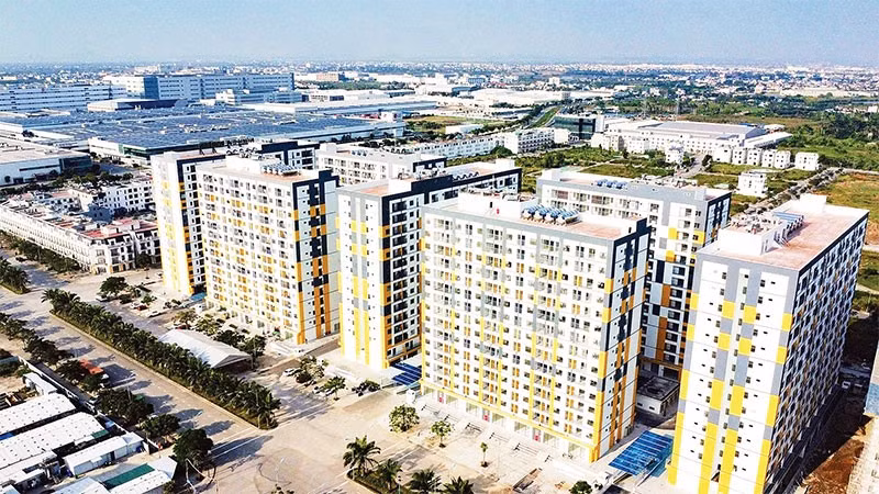 Khu nhà ở xã hội và nhà ở công nhân Tràng Duệ. (Ảnh TRUNG KIÊN)