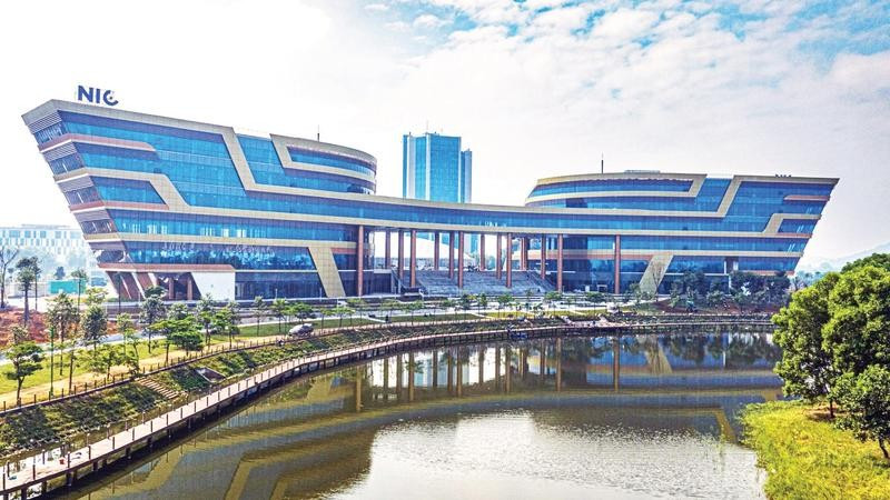 Trụ sở Trung tâm Đổi mới sáng tạo quốc gia (NIC) tại Khu công nghệ cao Hòa Lạc.