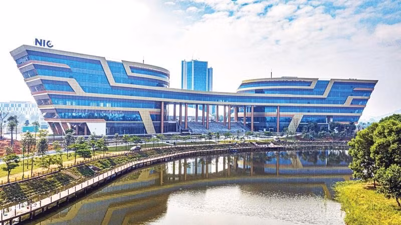 Trụ sở Trung tâm Đổi mới sáng tạo quốc gia (NIC) tại Khu công nghệ cao Hòa Lạc.