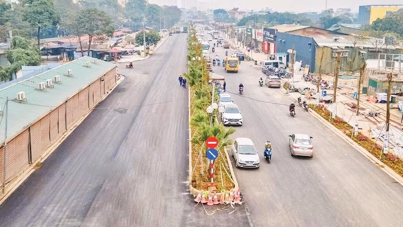 Dự án đường vành đai 2,5 đoạn Đầm Hồng - Quốc lộ 1A hoàn thành thi công.