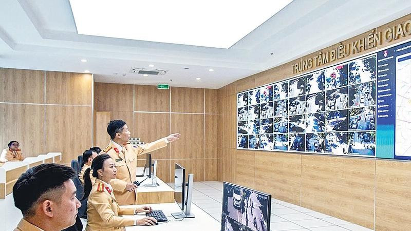 Trung tâm điều khiển giao thông ứng dụng AI của Thành phố Hà Nội.