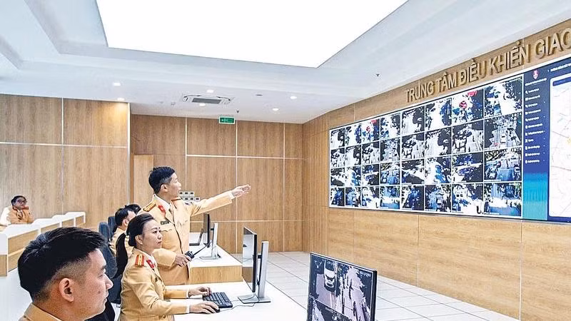 Trung tâm điều khiển giao thông ứng dụng AI của Thành phố Hà Nội.