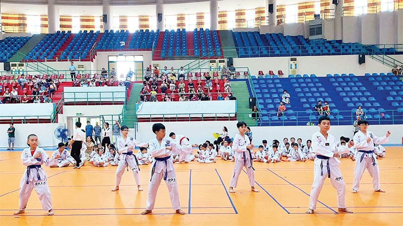 Võ sinh Taekwondo Cần Thơ thi nâng cấp đai quý II/2025.