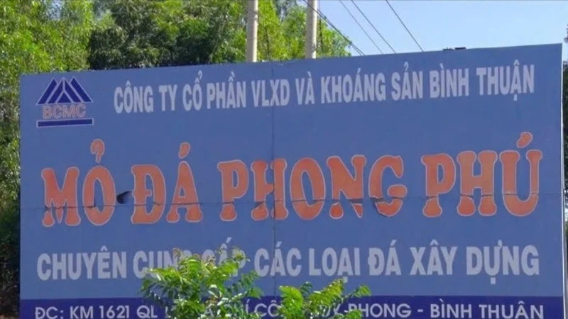 Mỏ đá Phong Phú - nơi xảy ra tai nạn.