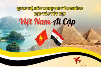 [Infographic] Quan hệ hữu nghị truyền thống, hợp tác tốt đẹp Việt Nam-Ai Cập