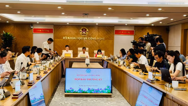 Bộ Khoa học và Công nghệ tổ chức Họp báo thường kỳ tháng 9/2026. (Ảnh: BÍCH LIÊN)