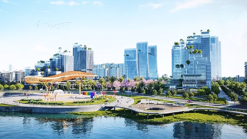 Không gian sinh thái tại Khu đô thị du lịch Đại Phước.