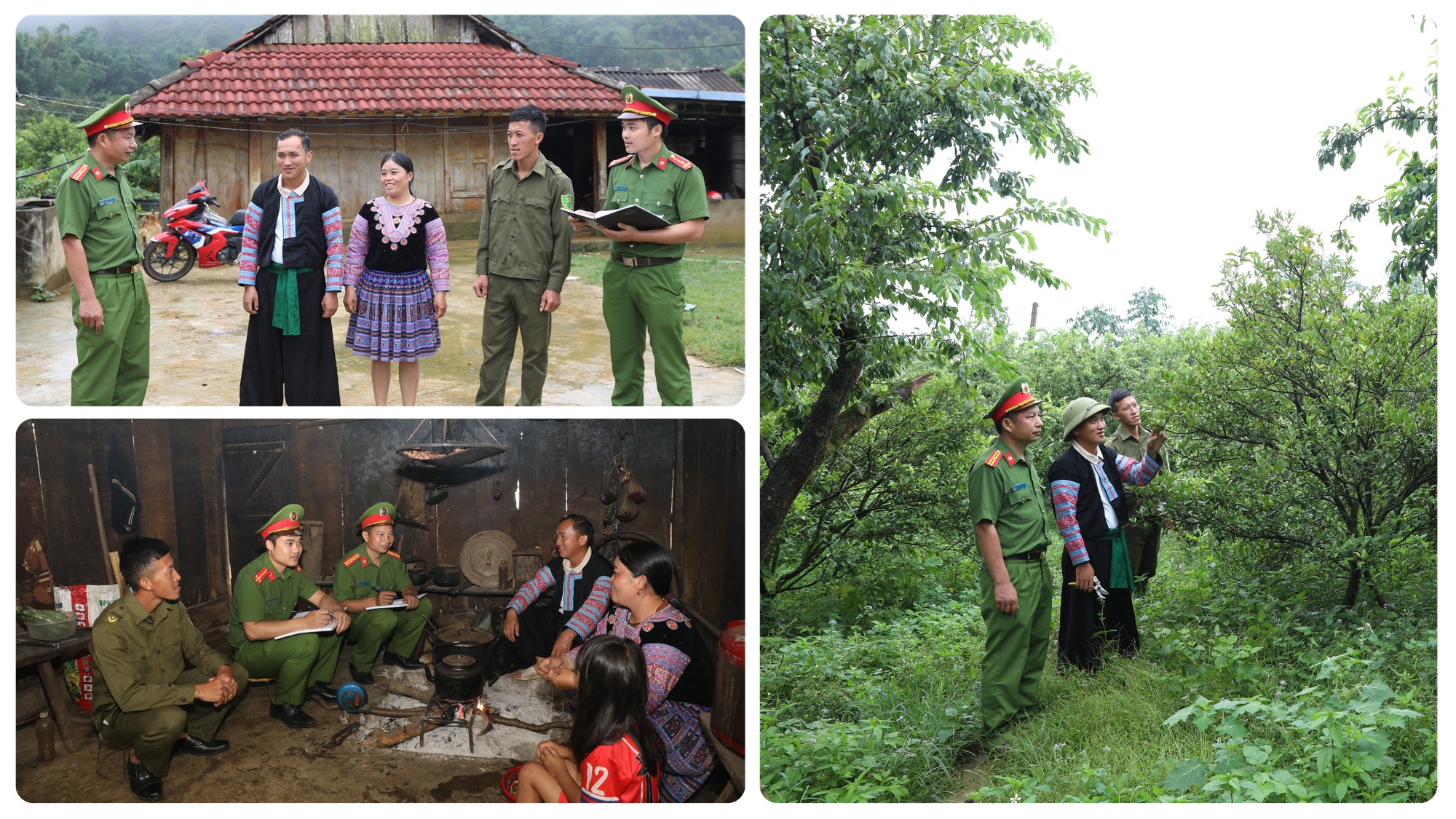 Thiếu tá Cà Văn Nghĩa luôn xác định công tác dân vận là một trong những công tác hàng đầu trong công tác bảo đảm an ninh trật tự tại cơ sở. chien-si-vien-tron-2.png