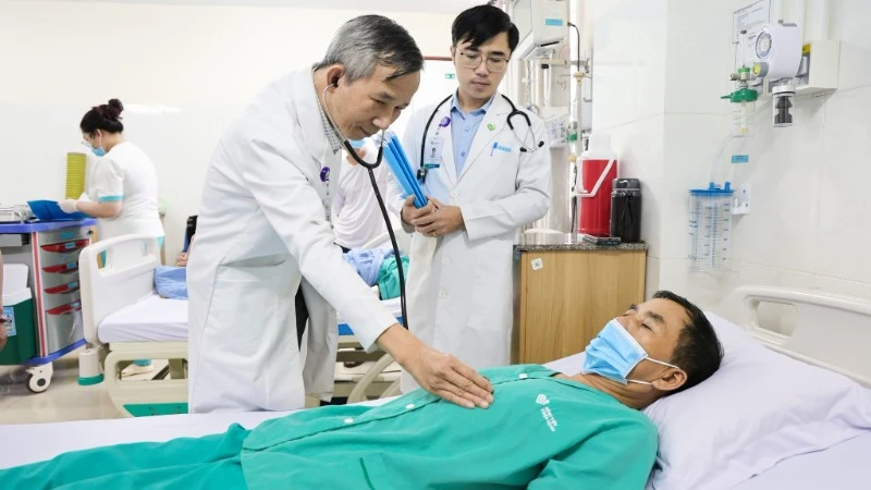 Bệnh nhân B.H.T. khi đang điều trị tại Bệnh viện Đa khoa Thiện Hạnh.