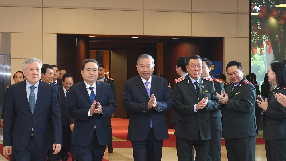 Tổng Bí thư Tô Lâm và các đồng chí lãnh đạo Đảng, Nhà nước dự Lễ kỷ niệm 80 năm Ngày Truyền thống Thanh tra Việt Nam.