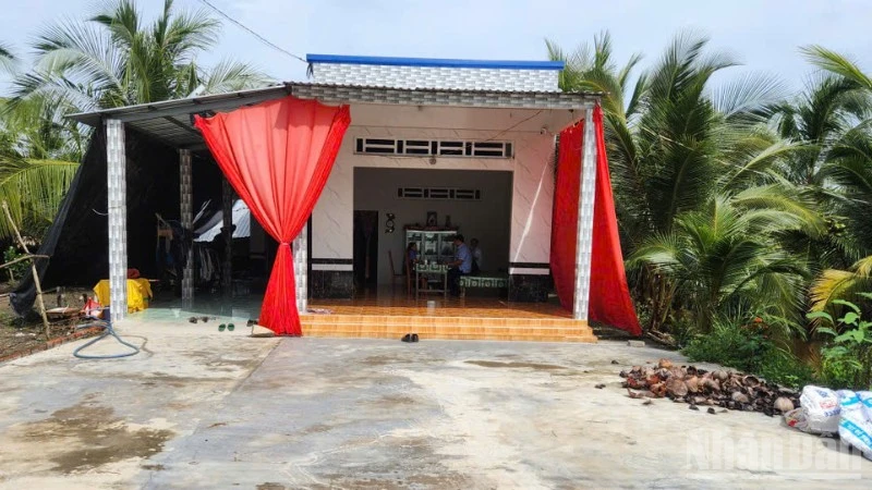Ngôi nhà mới khang trang của hộ thoát nghèo tại xã Hỏa Lựu, thành phố Cần Thơ.