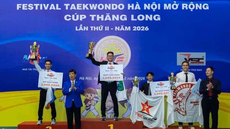 CLB Taekwondo Kids Việt Nam giành giải Nhất toàn đoàn.