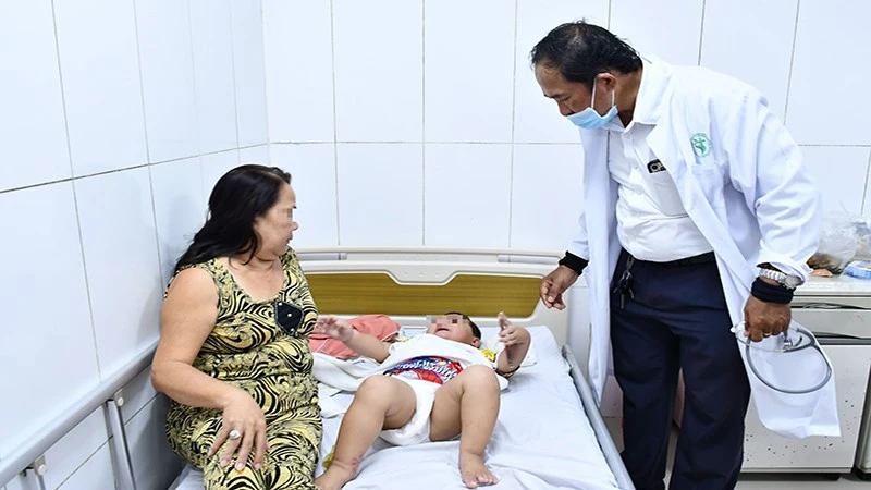 Sức khỏe cháu Q. đã bình phục sau phẫu thuật.