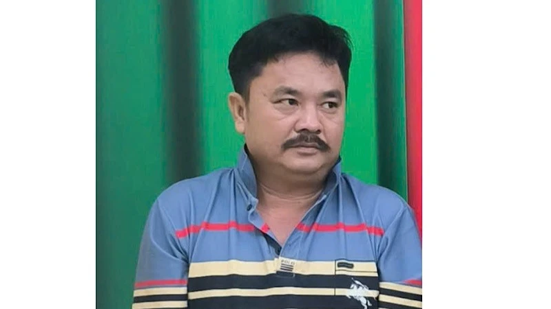 Đối tượng Mai tại cơ quan công an.