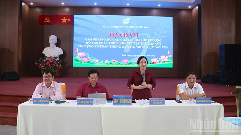 Hội Liên hiệp Phụ nữ tỉnh Vĩnh Long tổ chức tọa đàm tìm giải pháp tín dụng an toàn.