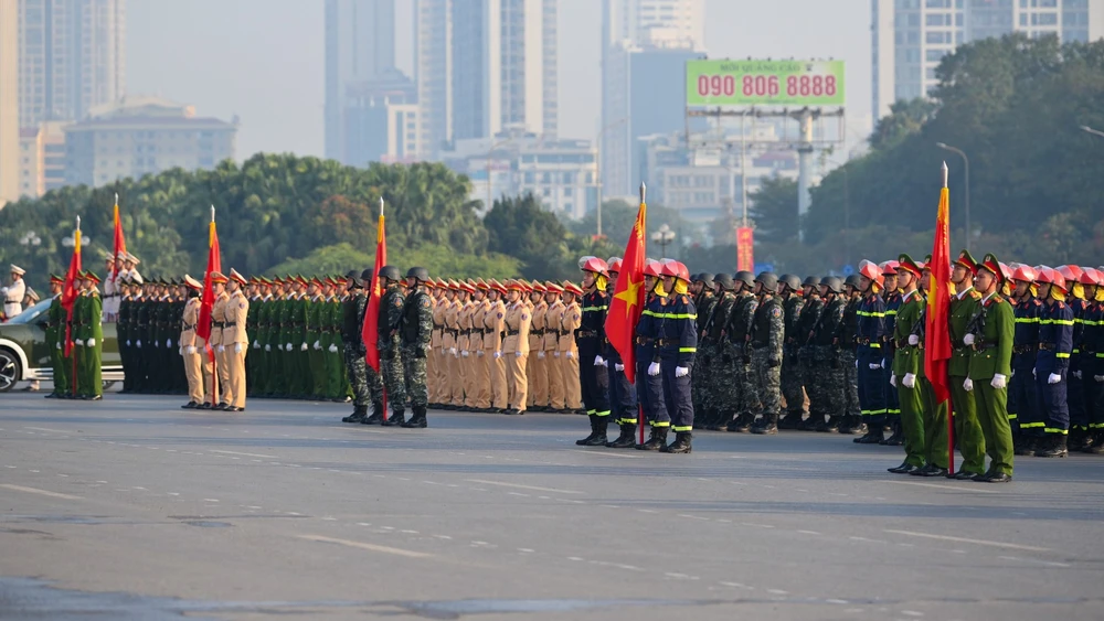 Các lực lượng tham gia Lễ xuất quân.