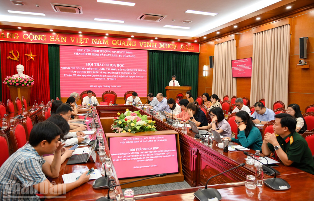 Quang cảnh hội thảo. (Ảnh: THẾ ĐẠI) ndo_bl_toan-canh-hoi-thao.jpg