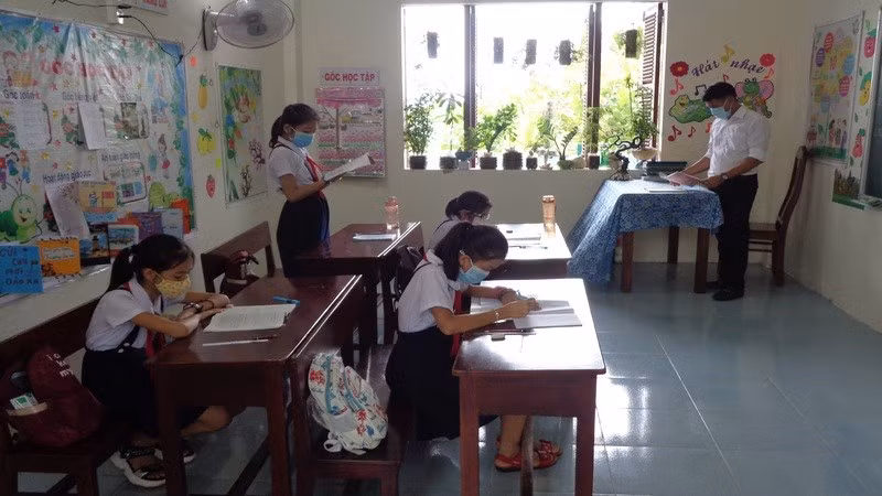 Lớp học ở Trường Sa. (Ảnh: PHONG NGUYÊN) 