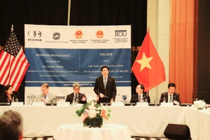 Chủ tịch nước Lương Cường dự toạ đàm với các doanh nghiệp Hoa Kỳ. (Ảnh: Xuân Kỳ)