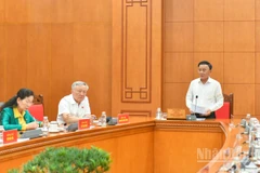 Thường trực Ban Bí thư Trần Cẩm Tú, Trưởng Ban Chỉ đạo phát biểu kết luận cuộc họp. (Ảnh: Duy Linh)