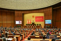 Hội nghị toàn quốc nghiên cứu, học tập, quán triệt và triển khai thực hiện Nghị quyết Đại hội XIV của Đảng được tổ chức tại Hội trường Diên Hồng, Nhà Quốc hội. (Ảnh: DUY LINH)