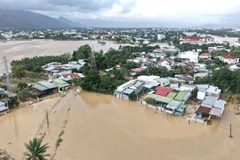 Phường Tây Nha Trang nhiều khu vực bị ngập trở lại.