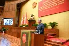 Tổng Bí thư Tô Lâm phát biểu chỉ đạo hội nghị.