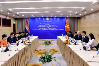 Quang cảnh phiên họp Tham khảo chính trị lần thứ 9 giữa hai Bộ Ngoại giao Việt Nam và Campuchia. (Ảnh: Báo Thế giới và Việt Nam)