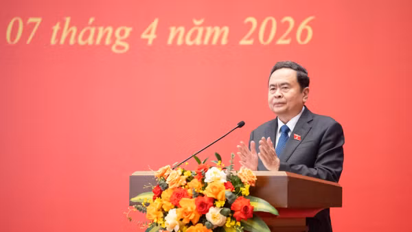 Chủ tịch Quốc hội Trần Thanh Mẫn phát biểu tại buổi lễ.