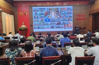 Đại biểu dự hội tại điểm cầu trung tâm thuộc Tỉnh ủy Điện Biên. 