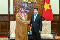 Chủ tịch nước Lương Cường và Đại sứ Saudi Arabia tại Việt Nam Mohammed Ismaeil A.Dahlwy.