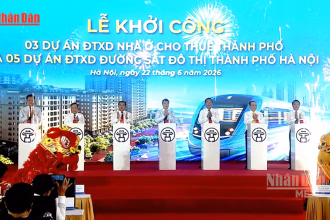 [Video] Hà Nội khởi công đồng thời 5 tuyến metro và 3 dự án nhà ở cho thuê.