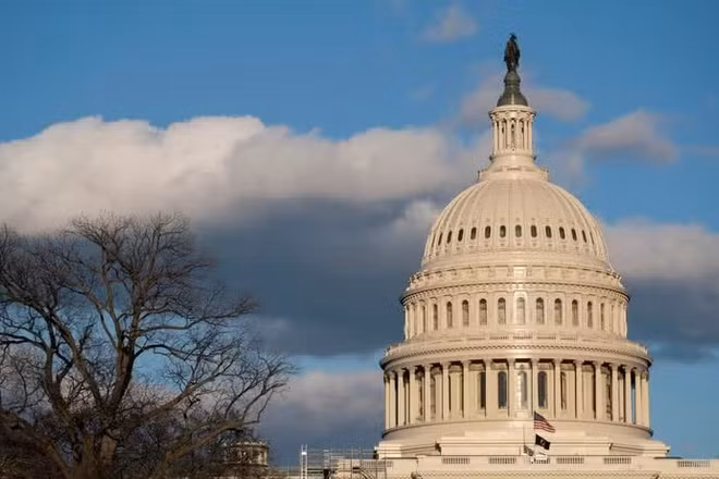 Tòa nhà Quốc hội Mỹ ở Washington, DC. (Nguồn: THX/TTXVN)