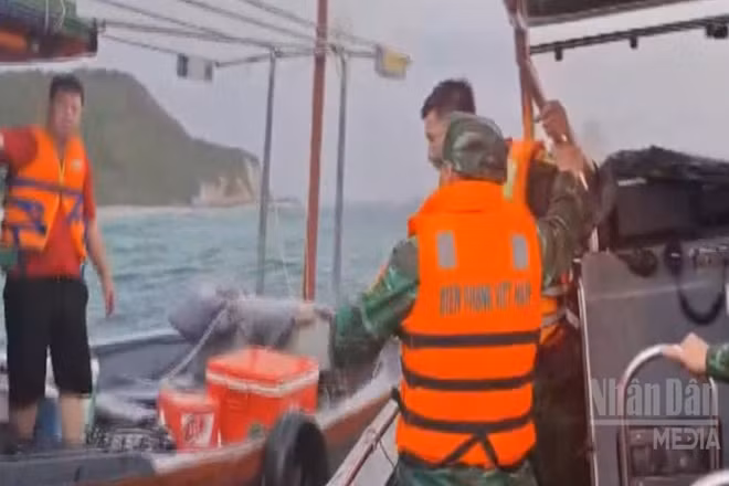 [Video] Bộ đội Biên phòng Quảng Ninh kịp thời cứu 4 ngư dân gặp nạn trên vùng biển Cô Tô