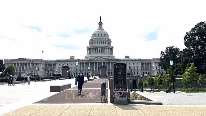 Tòa nhà Quốc hội Mỹ tại Washington D.C. (Ảnh: TTXVN)