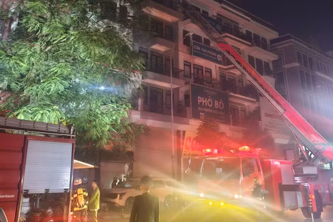 Vụ cháy xảy ra vào đêm 23 rạng sáng 24/11 trên địa bàn phường Thanh Liệt, Hà Nội.