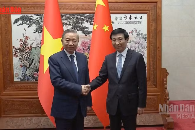 [Video] Tổng Bí thư, Chủ tịch nước Tô Lâm hội kiến Chủ tịch Chính hiệp toàn quốc Trung Quốc 