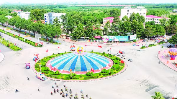 Một góc trung tâm xã Nhơn Trạch, tỉnh Đồng Nai.