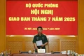 Đại tướng Phan Văn Giang, Ủy viên Bộ Chính trị, Phó Bí thư Quân ủy Trung ương, Bộ trưởng Quốc phòng chủ trì hội nghị.