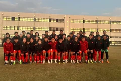 Các thành viên đội tuyển nữ Việt Nam bắt đầu chuỗi 10 ngày tập huấn tại Nhật Bản trước thềm SEA Games 33. (Ảnh: VFF)