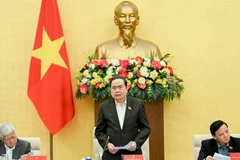 Bí thư Đảng ủy Quốc hội, Chủ tịch Quốc hội Trần Thanh Mẫn phát biểu tại cuộc họp. (Ảnh: DUY LINH)