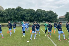 U22 Việt Nam trở lại sân tập, hướng tới trận đấu gặp U22 Hàn Quốc tại Panda Cup 2025. (Ảnh: VFF)