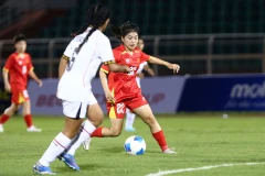 U19 nữ Việt Nam giành chiến thắng đậm trước U19 nữ Timor-Leste. (Ảnh: VFF)