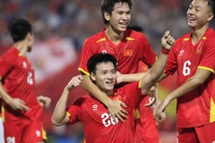 Thanh Nhàn ghi bàn thắng duy nhất của trận đấu từ tình huống đột nhập cánh phải. (Ảnh: Đức Cường/VFF)