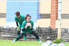 Thủ môn Lê Thị Thu của đội tuyển U19 nữ Việt Nam. (Ảnh: VFF)