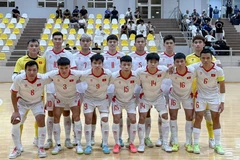Các cầu thủ đội tuyển futsal Việt Nam tập huấn tại Kuwait. (Ảnh: VFF)