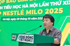 Nhà báo Phan Việt Hùng, Phó Tổng Biên tập Báo Thiếu niên Tiền phong và Nhi đồng, Phó Trưởng ban tổ chức giải phát biểu.