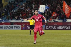 Lê Văn Đô mang về bàn mở tỷ số nhưng Công an Hà Nội không thể bảo toàn lợi thế. (Ảnh: Công an Hà Nội FC)