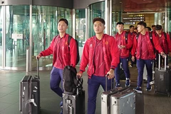 Các cầu thủ U23 Việt Nam đã có mặt tại Qatar. (Ảnh: VFF)