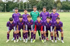 Đội hình xuất phát của U17 Việt Nam. (Ảnh: VFF)